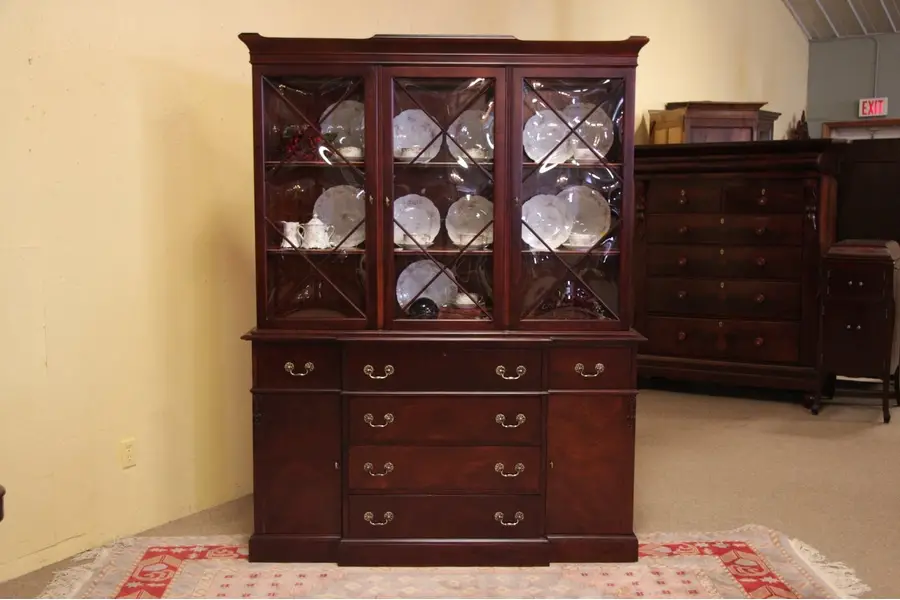 Photo of Georgian Breakfront China Cabinet or Bookcase