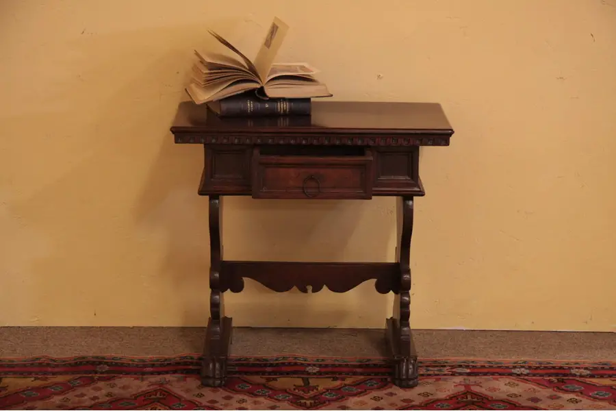 Photo of Italian Carved Chairside Table or Bench
