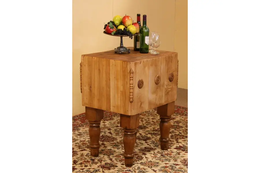 Photo of Victorian Maple Butcher's Chopping Block M-B2321