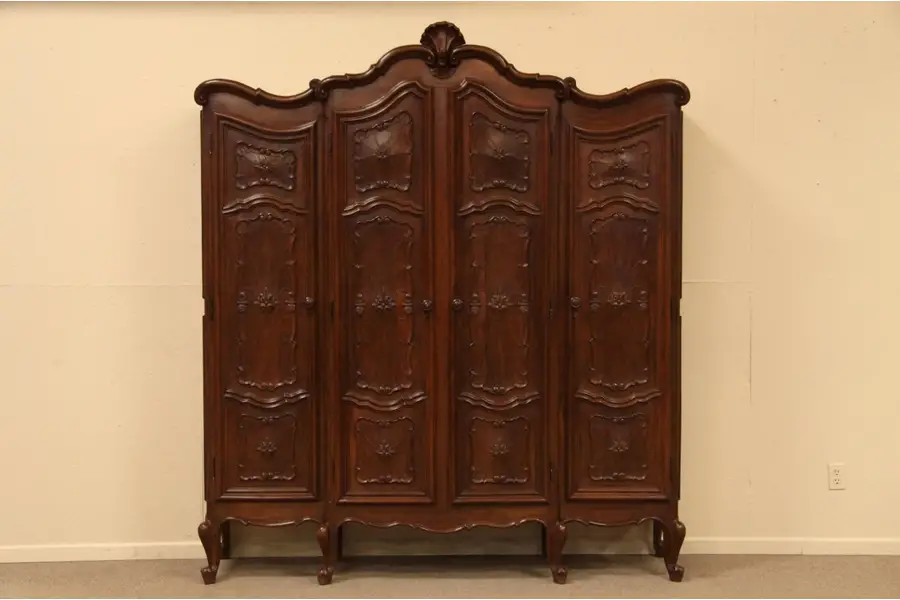 Photo of Italian Carved Armoire or Wardrobe