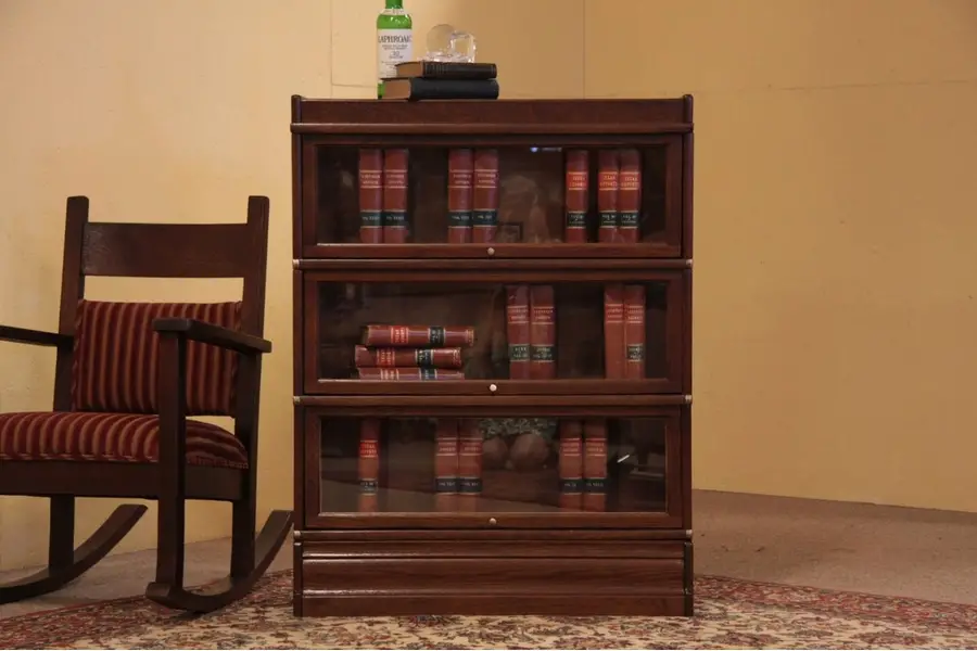Photo of Stacking Antique Lawyer, Barrister Bookcase, "Globe"
