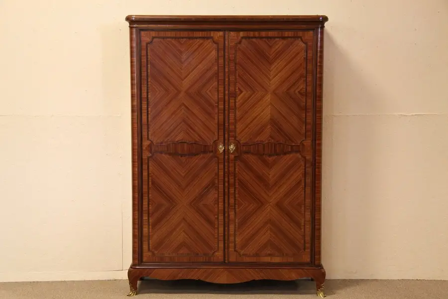 Photo of Regency Rosewood Armoire, Bronze Mounts