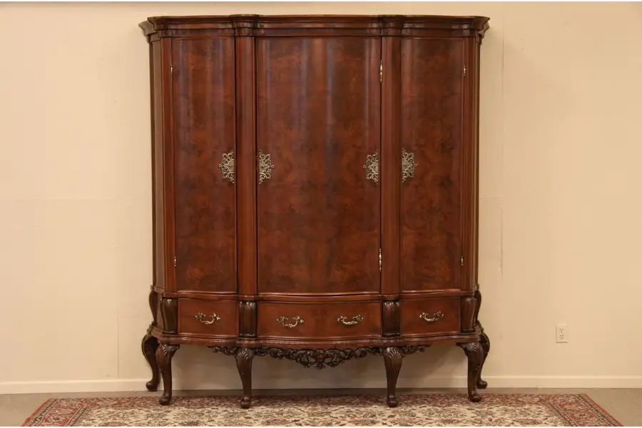 Photo of Carved Italian Antique Triple Armoire