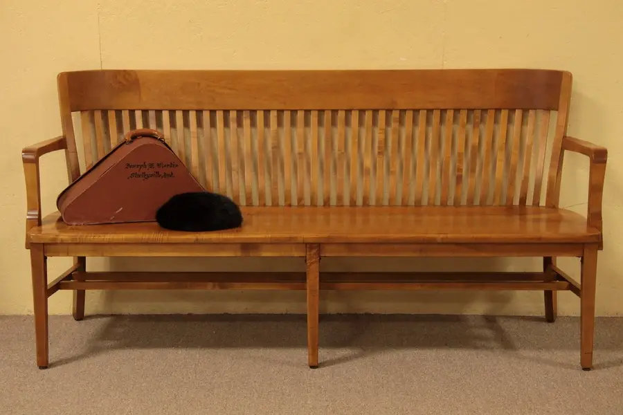 Photo of Tiger Maple Antique 6' Bench