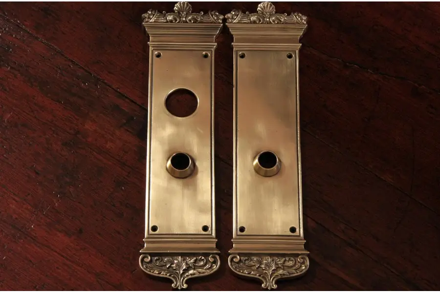 Photo of Pair of Victorian Brass Doorplates