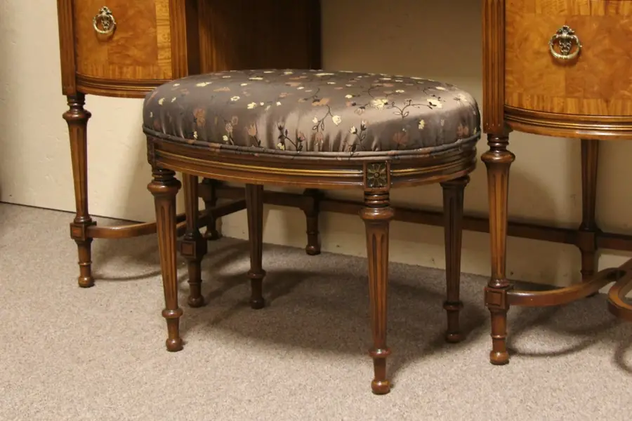 Photo of 1925 Vanity Dressing Table Bench or Stool
