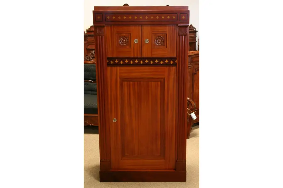 Photo of Art Deco Mahogany Cabinet, Ebony Inlay 1925