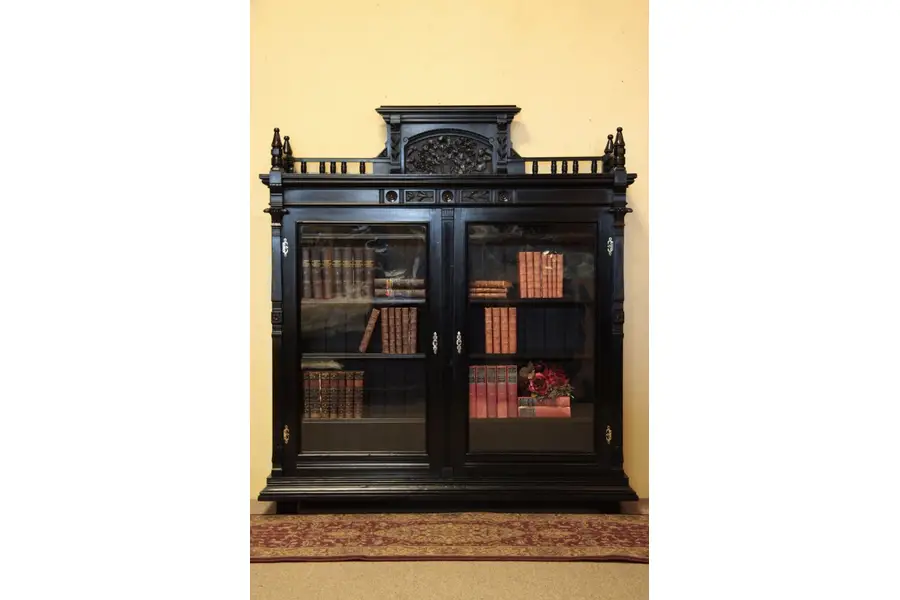 Photo of Victorian AestheticPeriod Ebonized Cherry Bookcase