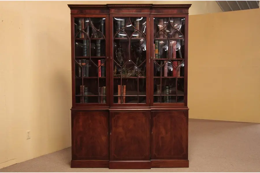 Photo of Baker Georgian Breakfront China Cabinet or Bookcase