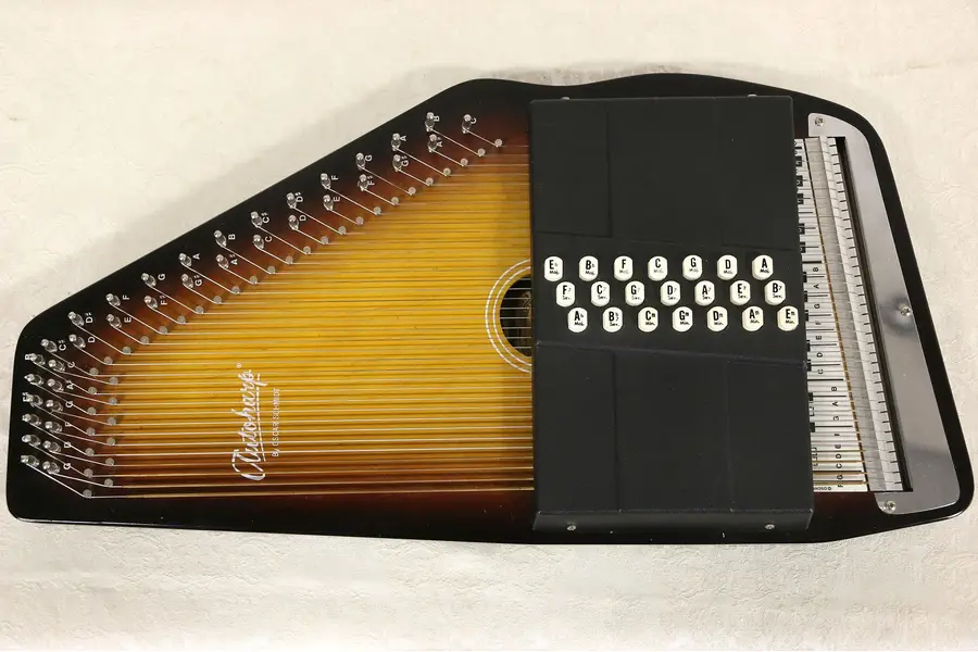Photo of Oscar Schmidt Signed Autoharp Musical Instrument, Model OS21C
