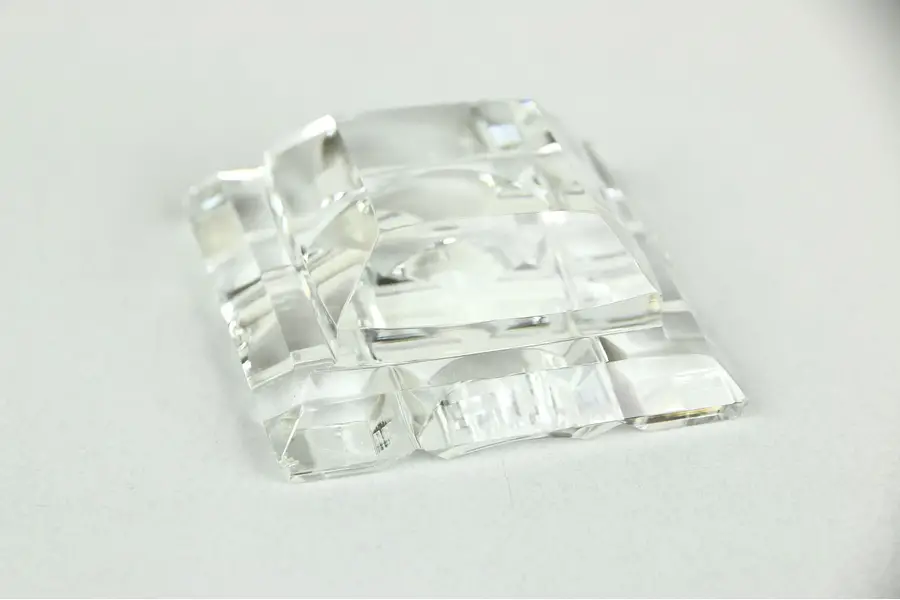 Photo of Faceted Blown & Cut Crystal Paperweight