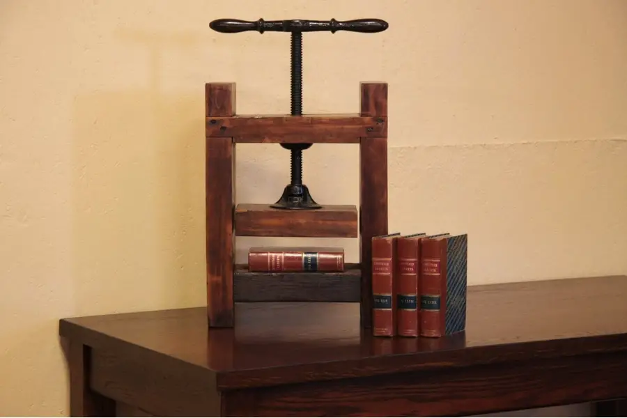 Photo of Victorian Maple & Iron Printer's Bookpress