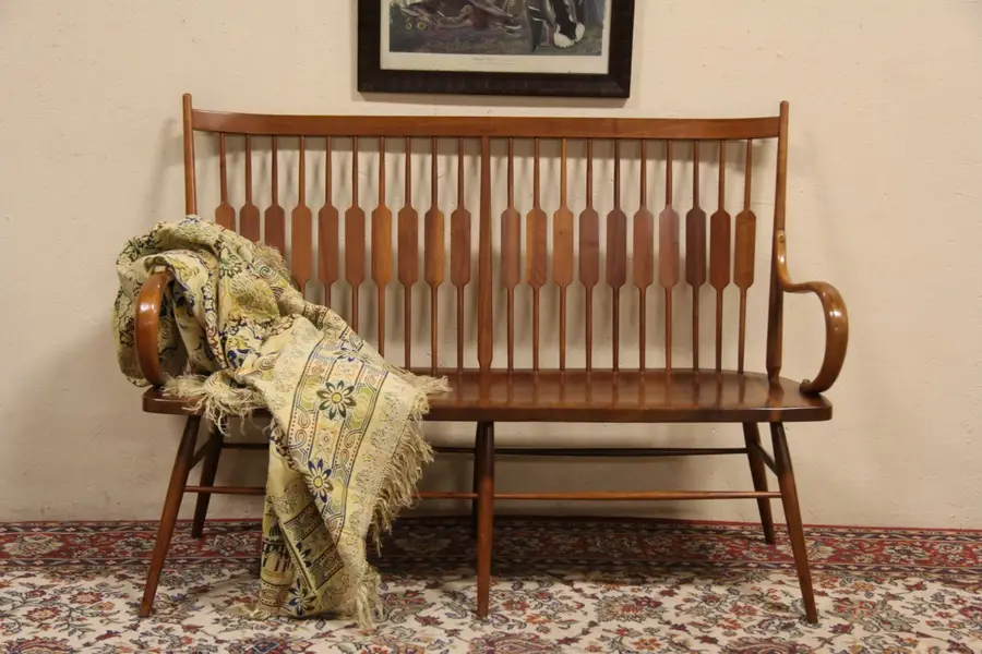 Photo of Kipp Stewart for Drexel Midcentury Modern 1960 Vintage Bench