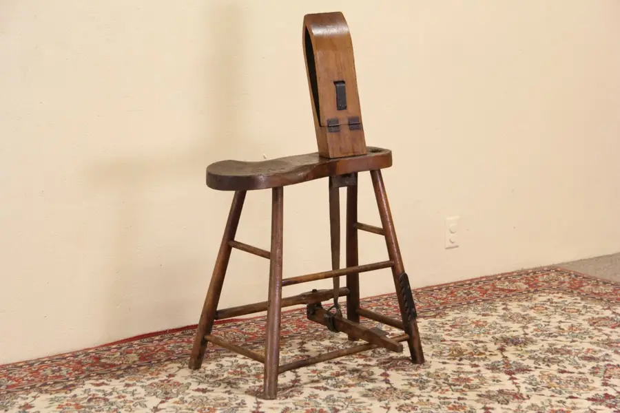 Photo of Horse Harness Maker or Saddler Antique 1900 Work Bench