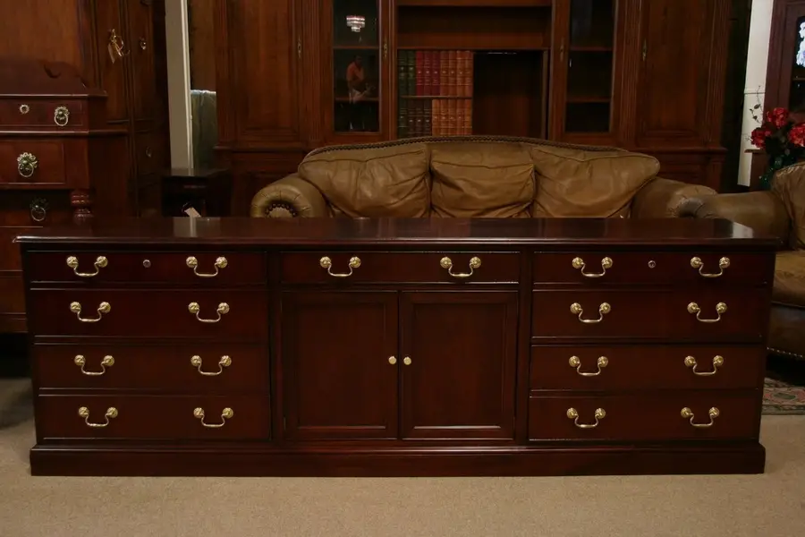 Photo of Baker Executive Mahogany Credenza Lateral File