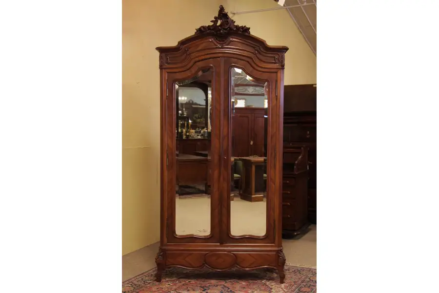 Photo of Antique French Carved Armoire, Turn of the Century