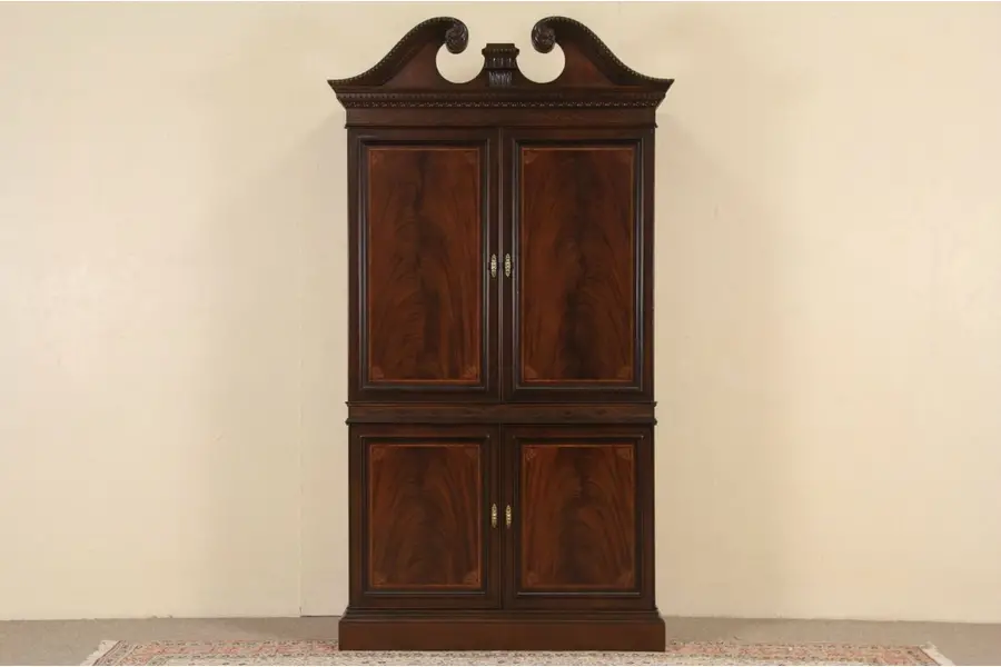 Photo of Drexel Heritage Vintage Georgian Style Armoire