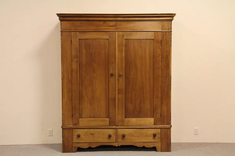 Photo of Antique Butternut Country Armoire from Pennsylvania