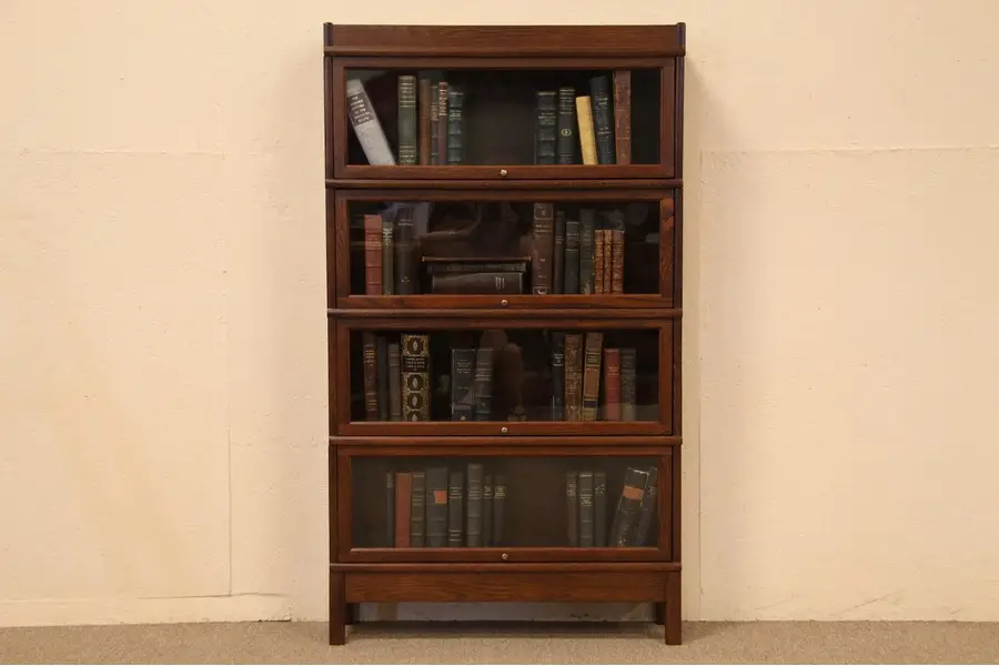 Photo of Mission 4 Stack Arts & Crafts Lawyer's Bookcase
