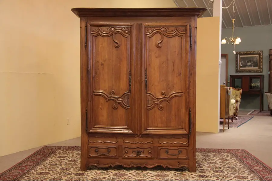 Photo of French Country or Provincial 1790 Carved Armoire