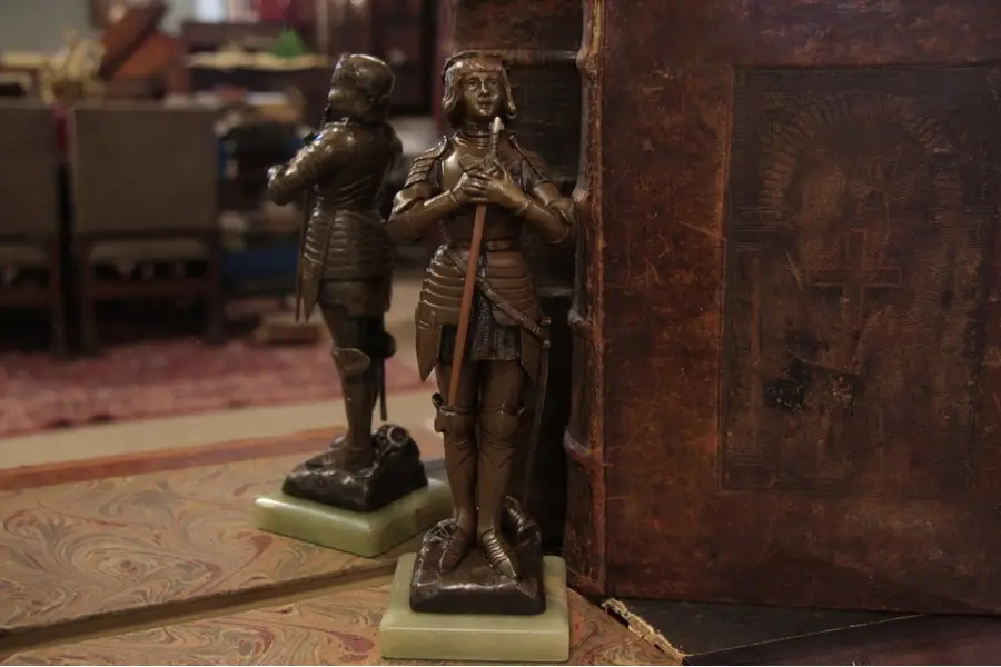 Photo of Joan of Arc Bronze Sculpture, signed Ruffony