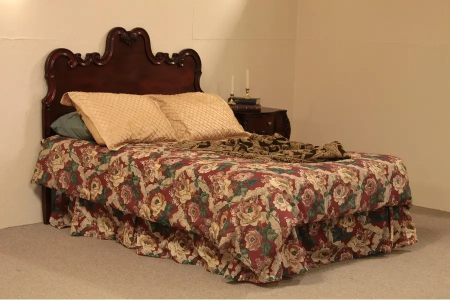 Photo of Carved Mahogany Full or Double Bed Headboard