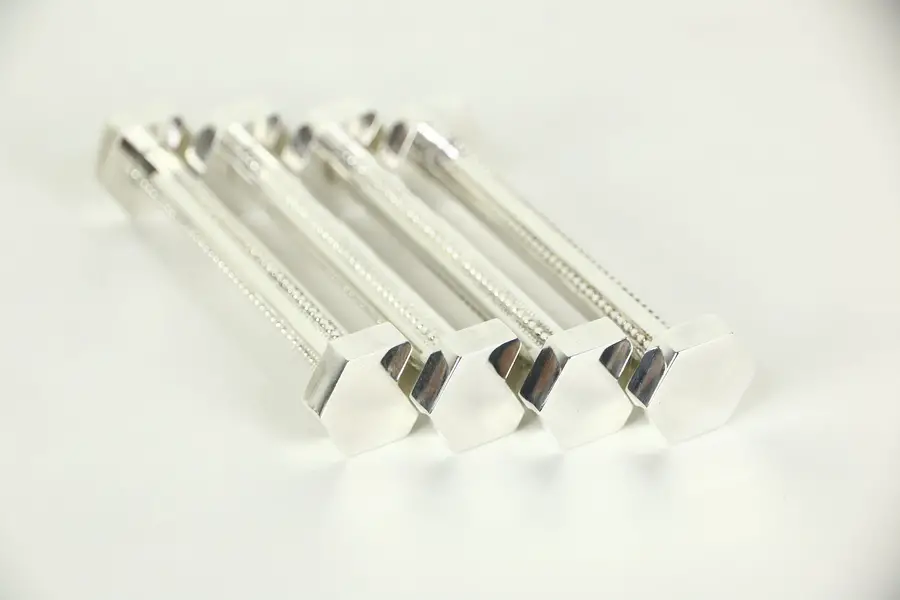Photo of Silverplate Bolt Design Knife Rests, Set of 4