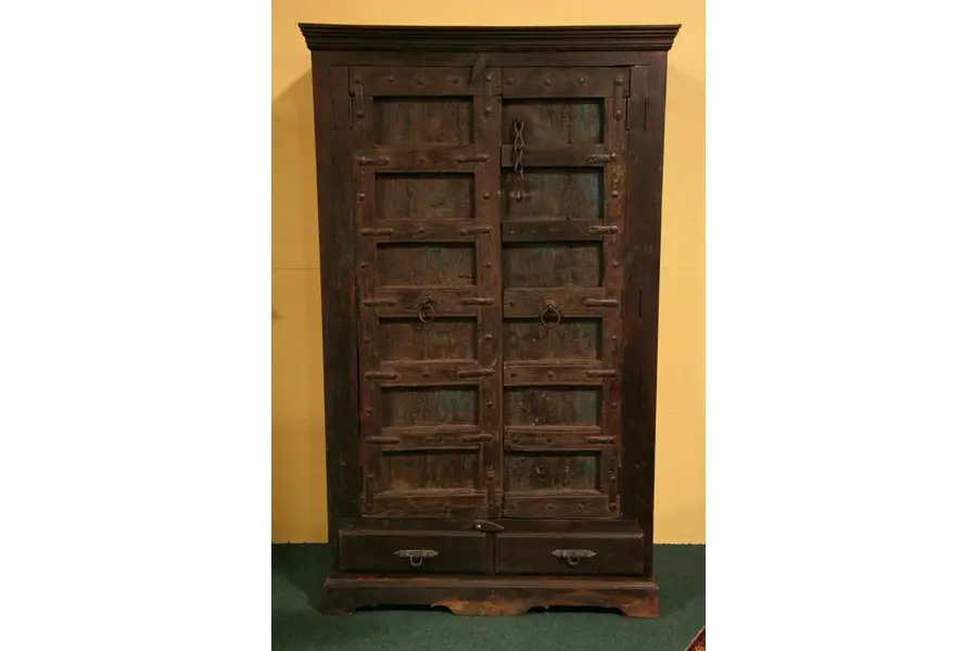 Photo of Teak Entertainment Center w Temple Doors from Java