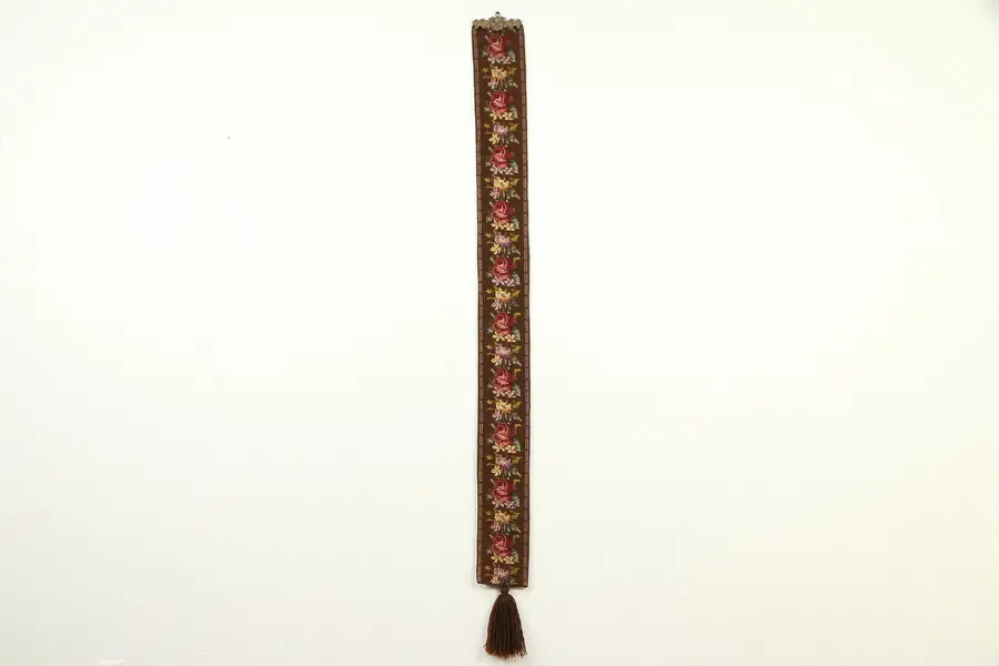 Photo of Servant Bell Pull, Needlepoint & Petit Point, Tassel & Bronze Mounts