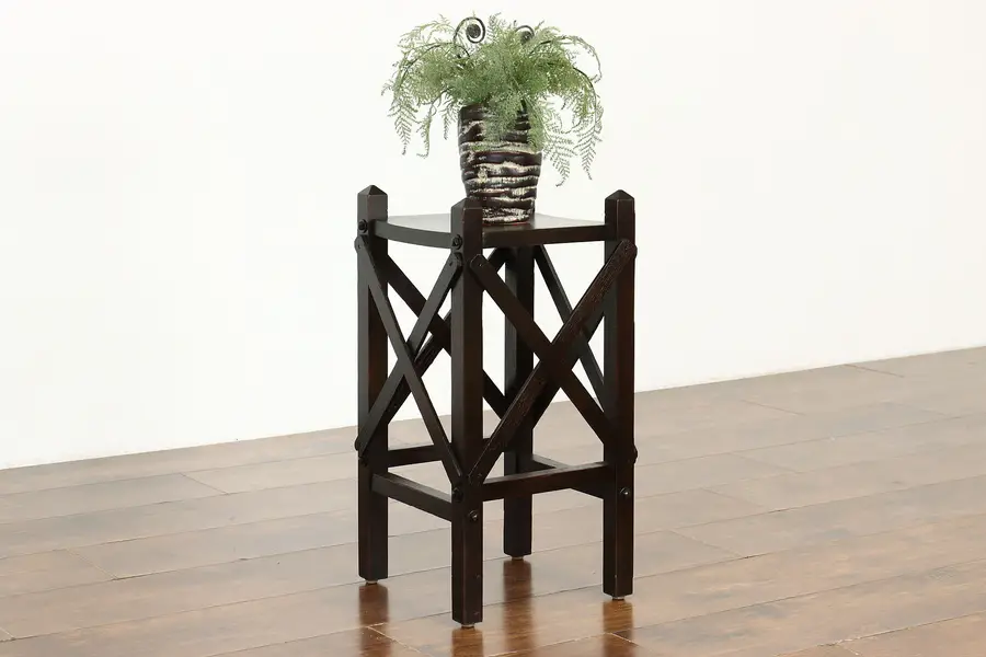 Photo of Arts & Crafts Mission Oak Antique Craftsman Plant or Sculpture Stand