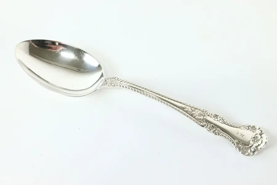 Photo of Sterling Silver Cambridge Antique Serving Spoon Gorham, Monogram