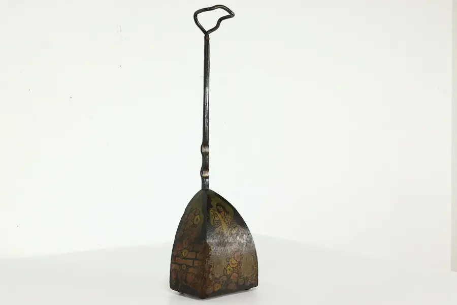 Photo of Victorian Farmhouse Antique Door Stop Hand Painted Folk Art, Iron Handle