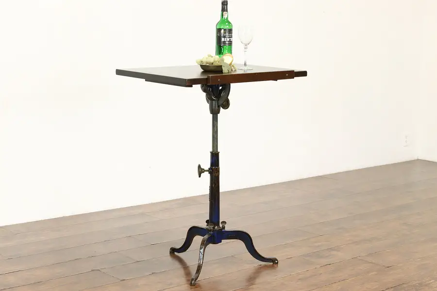 Photo of Industrial Salvage Antique Adjustable Drafting Table Artist Desk Dietzgen