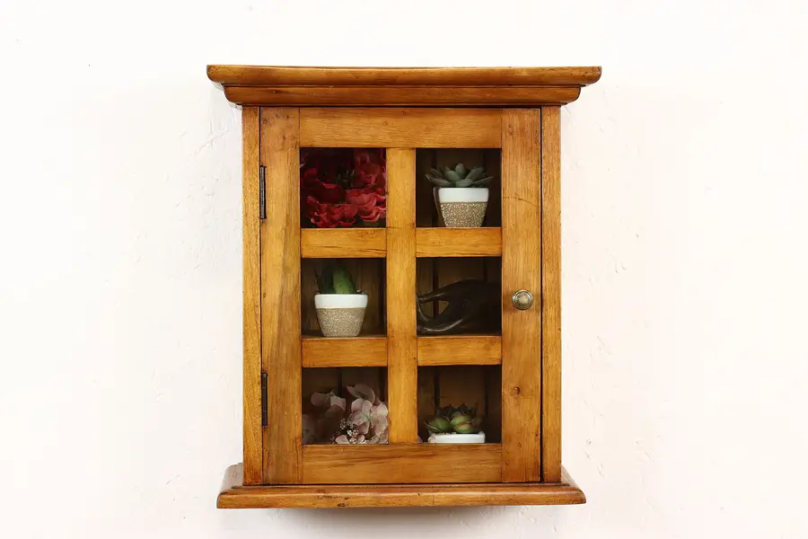 Photo of Farmhouse Antique Wall Hanging Cupboard or Medicine Chest or Cabinet