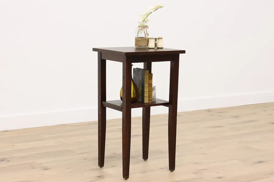 Photo of Arts & Crafts Mission Oak Antique Nightstand, End or Lamp Table