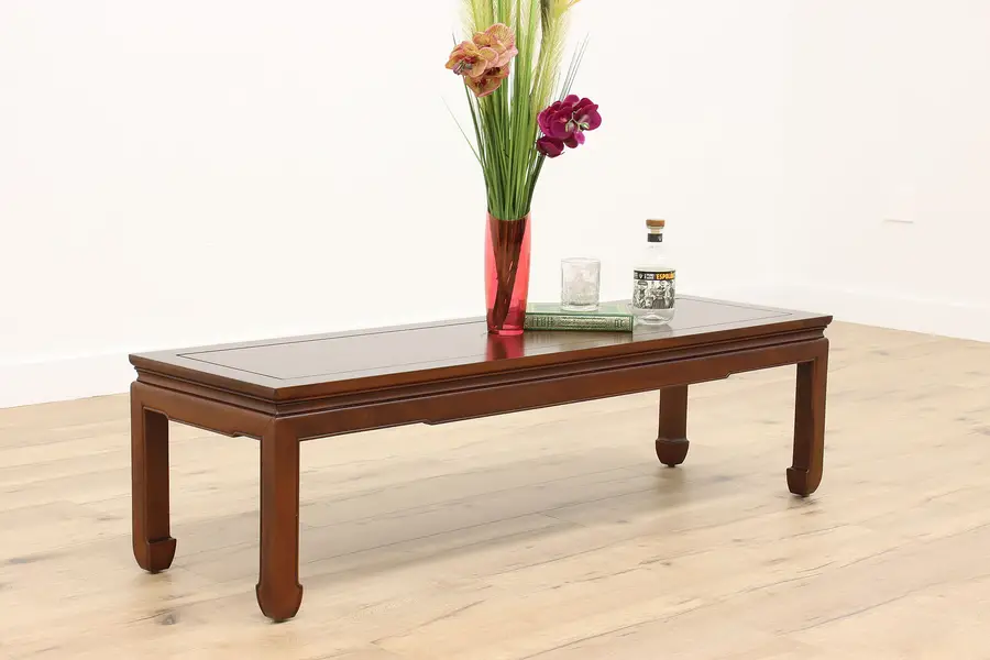 Photo of Asian Design Vintage Hardwood 5' Coffee Table