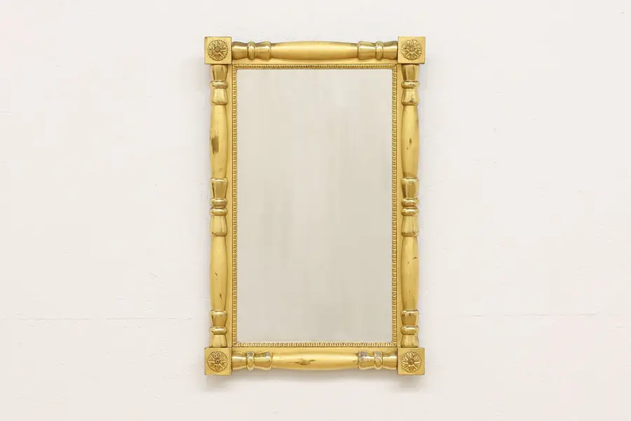 Photo of Federal Antique 1820s Carved Gold Leaf Mirror