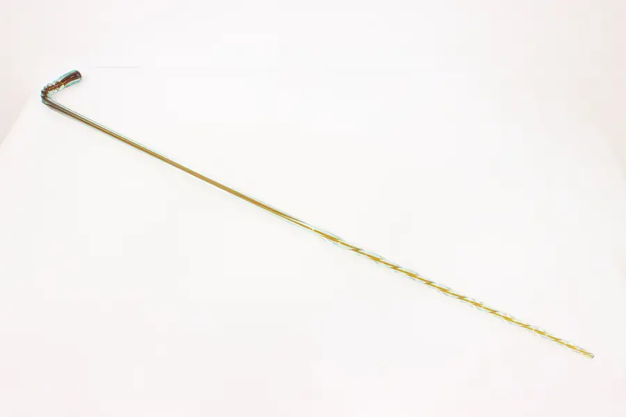 Photo of Blown Glass Antique 54" Spiral Ceremonial Parade Cane