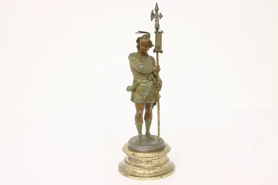 Photo of Renaissance Sculpture Antique Guard & Pole Arm Statue