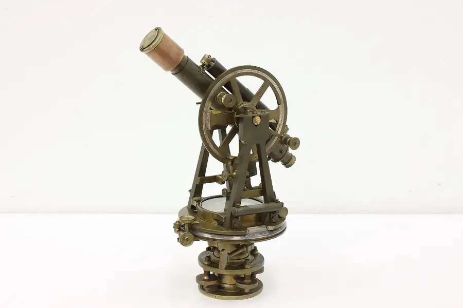 Photo of Transit or Theodolite, Antique Brass Surveyor Instrument, Lilley, London