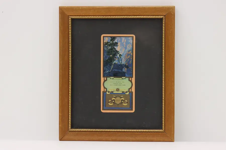 Photo of Art Deco "Solitude" Vintage Art Print, Maxfield Parrish 7"