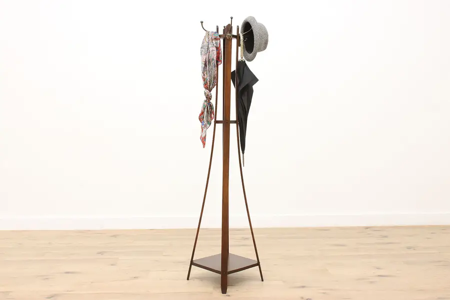 Photo of Arts & Crafts Mission Oak Antique Craftsman Coat Rack Hat Tree Stand