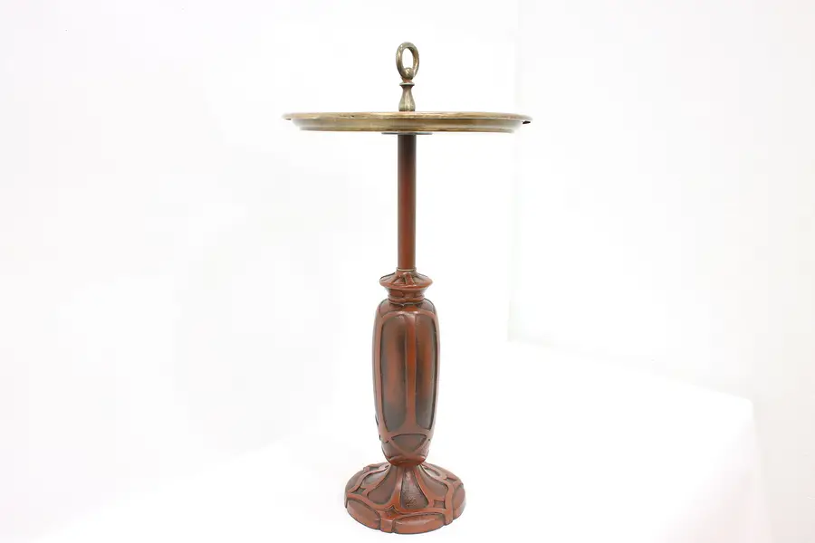 Photo of Art Deco Vintage Brass Smoking Stand or End Table, Bradley & Hubbard