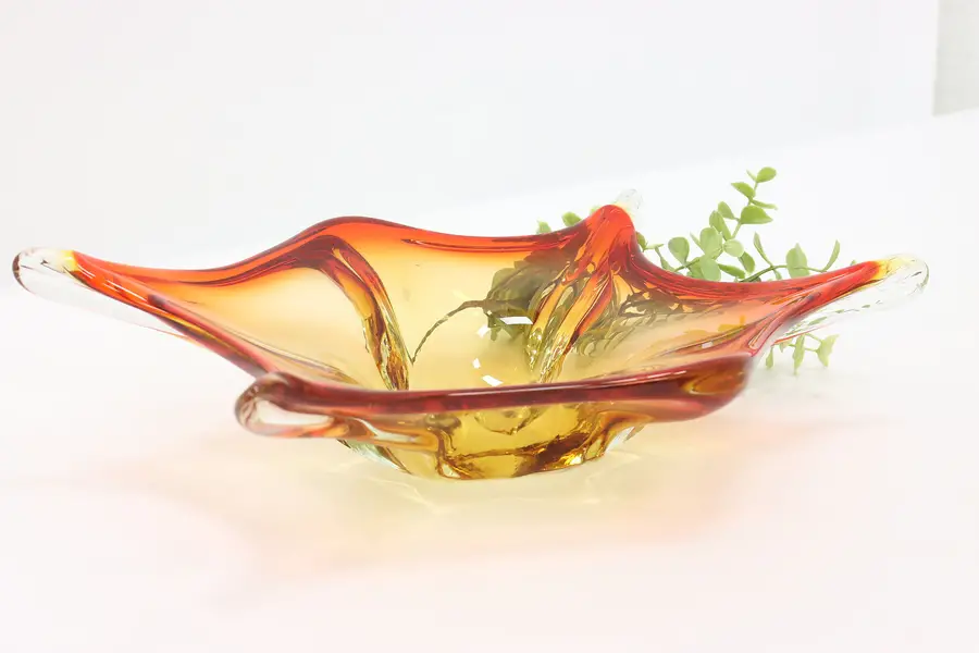 Photo of Murano Venetian Italian Art Glass Sculpture Bowl or Centerpiece
