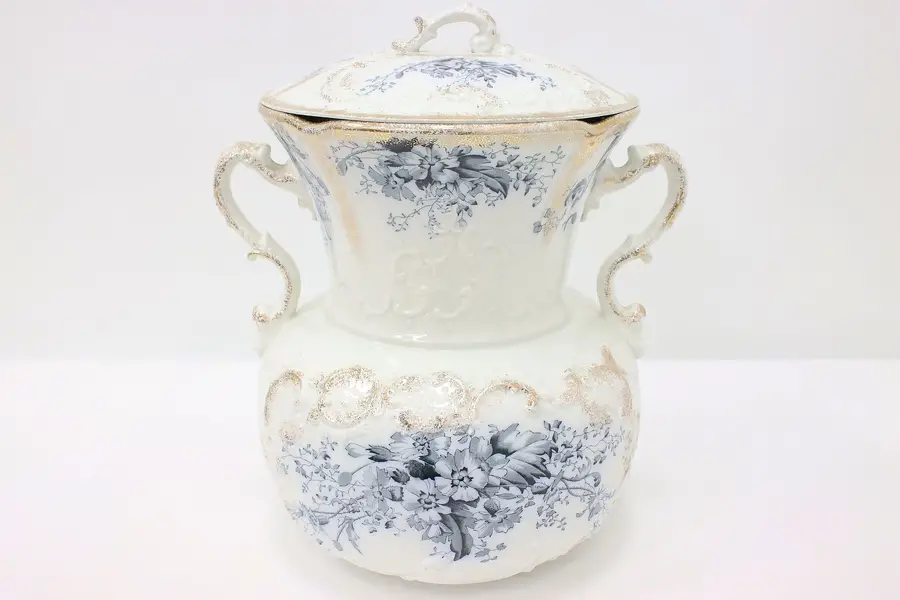 Photo of Victorian Antique English China Commode & Lid, Grindley