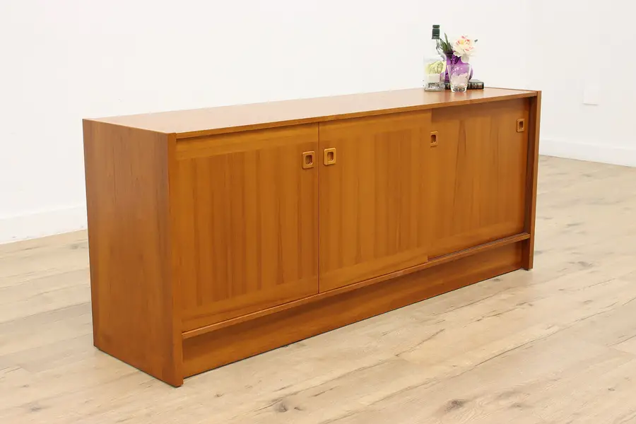 Photo of Midcentury Modern Vintage Teak Credenza, Sideboard, TV Console, Clausen