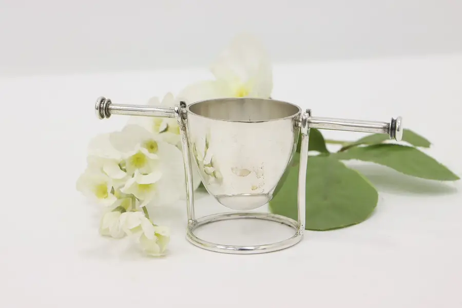 Photo of Absinthe or Alcohol Tipping Jigger Antique Silverplate Stand, Argentina