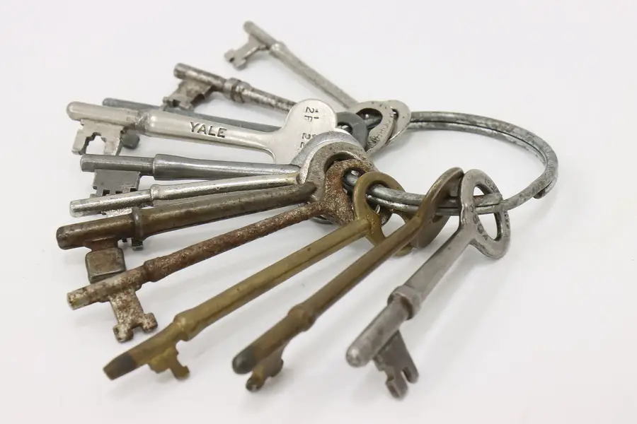 Photo of Set of 11 Antique Skeleton Keys on Ring