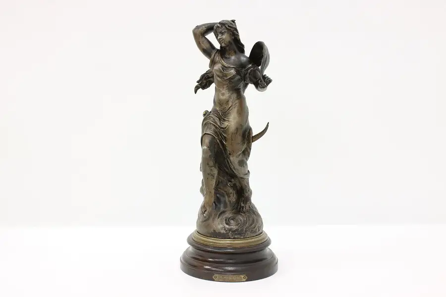 Photo of Phoebe Statue French Antique Greek Moon Goddess Sculpture, Bruchon