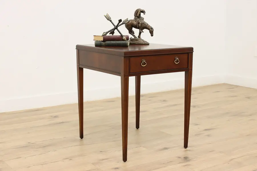 Photo of Mahogany Vintage Lamp, End or Side Table, Hickory James River